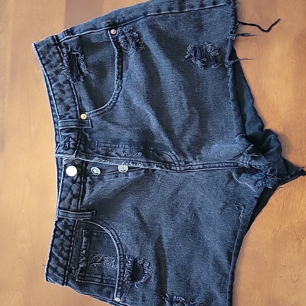 Wild Fable Black Super High-Rise Cutoff Denim Shorts Size 8